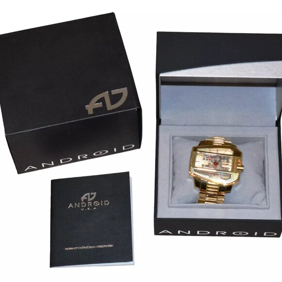 Android 53mm Gold Concept Skeleton Watch! Seagull TY2809 Limited 300 Ref: AD710! - Picture 11 of 11